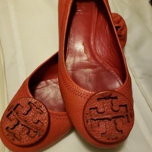 Tory Burch leather ballet flats (red) size 5.5